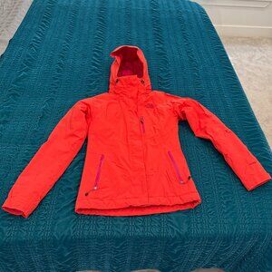The North Face Women’s Orange Insulated Jacket XS Pink Lining Hooded Coat